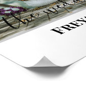 Personalisiertes HochzeitsFoto mit moderner Kallig Poster (Ecke)