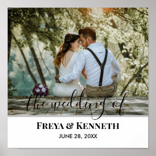 Personalisiertes HochzeitsFoto mit moderner Kallig Poster