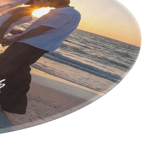 Personalisiertes HochzeitsFoto Schneidebrett (Ecke)