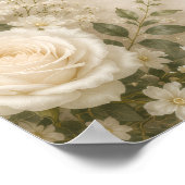Personalisiertes Hochzeitsfotoplakat | Elegante Bl Poster (Ecke)
