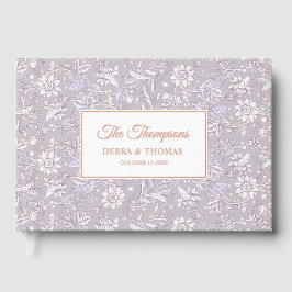 Personalisiertes Hochzeitsfranzösisches Toile-Rosa Gästebuch