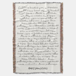 Personalisiertes Hochzeitsgedicht Decke