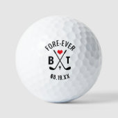Personalisiertes Hochzeitsgeschenk Fore-Ever Golfball (Vorderseite)