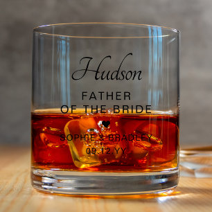 Personalisiertes Hochzeitsgeschenk für den Brautva Whiskyglas