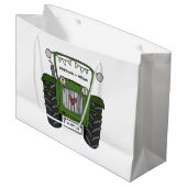 Personalisiertes Hochzeitsgeschenk für Grüne Trakt Große Geschenktüte (Vorderseite Schrägansicht)