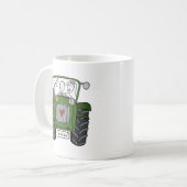 Personalisiertes Hochzeitsgeschenk für Grüne Trakt Kaffeetasse (Vorderseite Links)