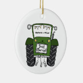 Personalisiertes Hochzeitsgeschenk für Grüne Trakt Keramik Ornament (Rechts)