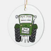 Personalisiertes Hochzeitsgeschenk für Grüne Trakt Keramik Ornament (Links)