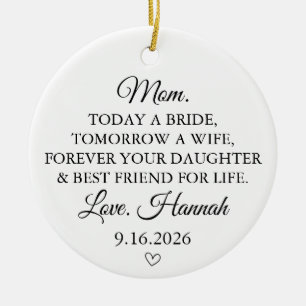 Personalisiertes Hochzeitsgeschenk für Mama Keramik Ornament