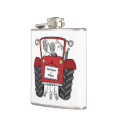 Personalisiertes Hochzeitsgeschenk für Red Tractor Flachmann (Links)