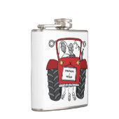 Personalisiertes Hochzeitsgeschenk für Red Tractor Flachmann (Rechts)