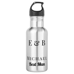 Personalisiertes Hochzeitsgeschenk für Trauzeugen Edelstahlflasche