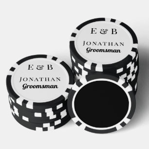 Personalisiertes Hochzeitsgeschenk für Trauzeugen Pokerchips