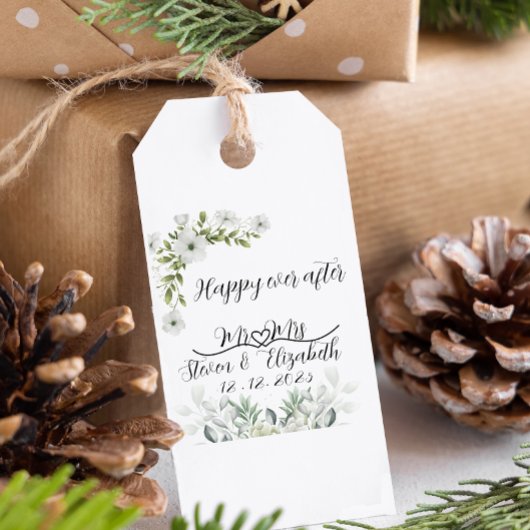 Personalisiertes Hochzeitsgeschenk glücklich bis a Geschenkanhänger