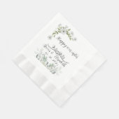Personalisiertes Hochzeitsgeschenk glücklich bis a Serviette (Ecke)