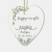 Personalisiertes Hochzeitsgeschenk glücklich für i Keramik Ornament (Links)