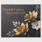 Personalisiertes Hochzeitsgeschenk Gold & Silber Geschenkpapier (Flach)