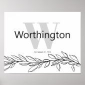 Personalisiertes Hochzeitsgeschenk mit gemeinsamen Poster (Vorne)