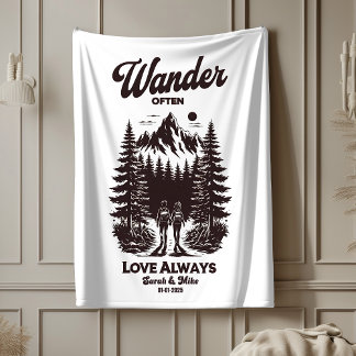 Personalisiertes Hochzeitsgeschenk mit individuell Sherpadecke