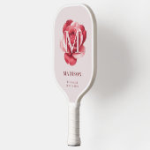 Personalisiertes Hochzeitsgeschenk Pickleball Name Schläger (Links)