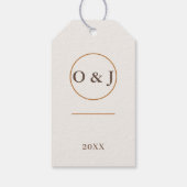 Personalisiertes Hochzeitsgeschenk-Tag | Rustikale Geschenkanhänger (Rückseite)
