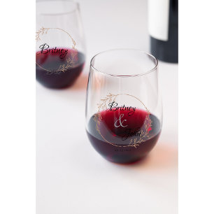 Personalisiertes Hochzeitsglas Weinglas Ohne Stiel