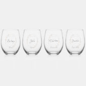 Personalisiertes Hochzeitsglas Weinglas Ohne Stiel (Vorderseite)