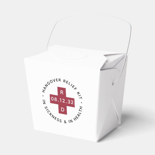 Personalisiertes Hochzeitshangover Relief Kit Geschenkschachtel (Vorderseite)