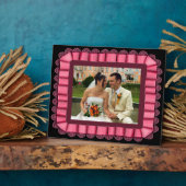 Personalisiertes Hochzeitshilfen Foto, rosa Rahmen (Seite)