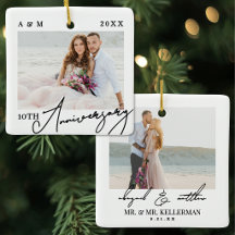 Personalisiertes Hochzeitsjubiläums-Andenkenfoto