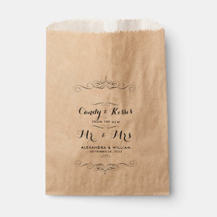 Personalisiertes Hochzeitskandi-Bar Buffet oder Po Geschenktütchen