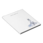 Personalisiertes Hochzeitskleid Notizblock (angewinkelt)