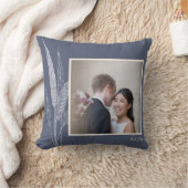 Personalisiertes Hochzeitskuppel-Foto der Botanisc Kissen (Decke)