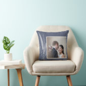 Personalisiertes Hochzeitskuppel-Foto der Botanisc Kissen (Stuhl )