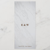 Personalisiertes Hochzeitsmenü Menükarte (Rückseite)