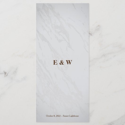 Personalisiertes Hochzeitsmenü Menükarte (Rückseite)