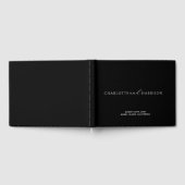 Personalisiertes Hochzeitsmonogramm Schwarz Gästebuch (Voll)