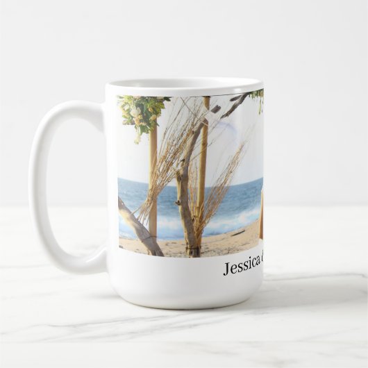 Personalisiertes Hochzeitspaar Kaffeetasse (Links)