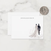 Personalisiertes Hochzeitspaar Mitteilungskarte (Vorderseite/Rückseite Beispiel)