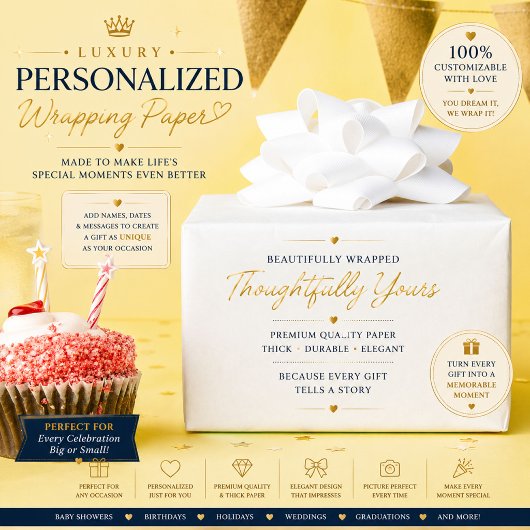 Personalisiertes Hochzeitspapier Geschenkpapier