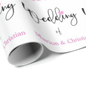 Personalisiertes Hochzeitspapier Geschenkpapier (Rolleneckpunkt)
