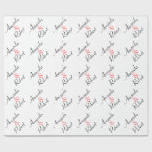 Personalisiertes Hochzeitspapier Geschenkpapier (Flach)