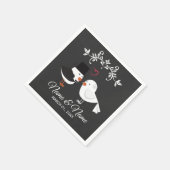 Personalisiertes Hochzeitspapier Napkin Serviette (Ecke)