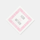 Personalisiertes Hochzeitspapier Napkins 1 Serviette (Ecke)