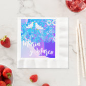 Personalisiertes Hochzeitspapier Serviette (Beispiel)