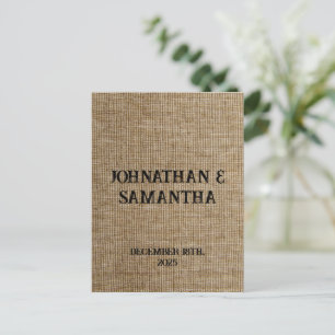 Personalisiertes Hochzeitspaziermuster Ankündigungspostkarte