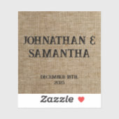 Personalisiertes Hochzeitspaziermuster Aufkleber (Blatt)