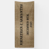 Personalisiertes Hochzeitspaziermuster Banner (Vertikal)