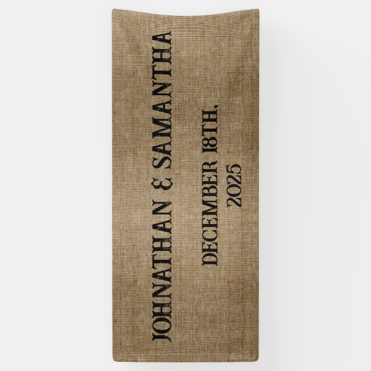 Personalisiertes Hochzeitspaziermuster Banner (Vertikal)