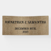 Personalisiertes Hochzeitspaziermuster Banner (Horizontal)